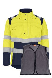 Hi-Vis Jacket + fleece lining 9028