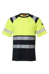 T-shirt, Color: 94 yellow/navy