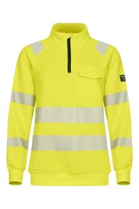 Hi-Vis Ladies Quater Zip Sweatshirt