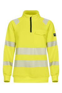 Hi-Vis Ladies Half Zip Sweatshirt